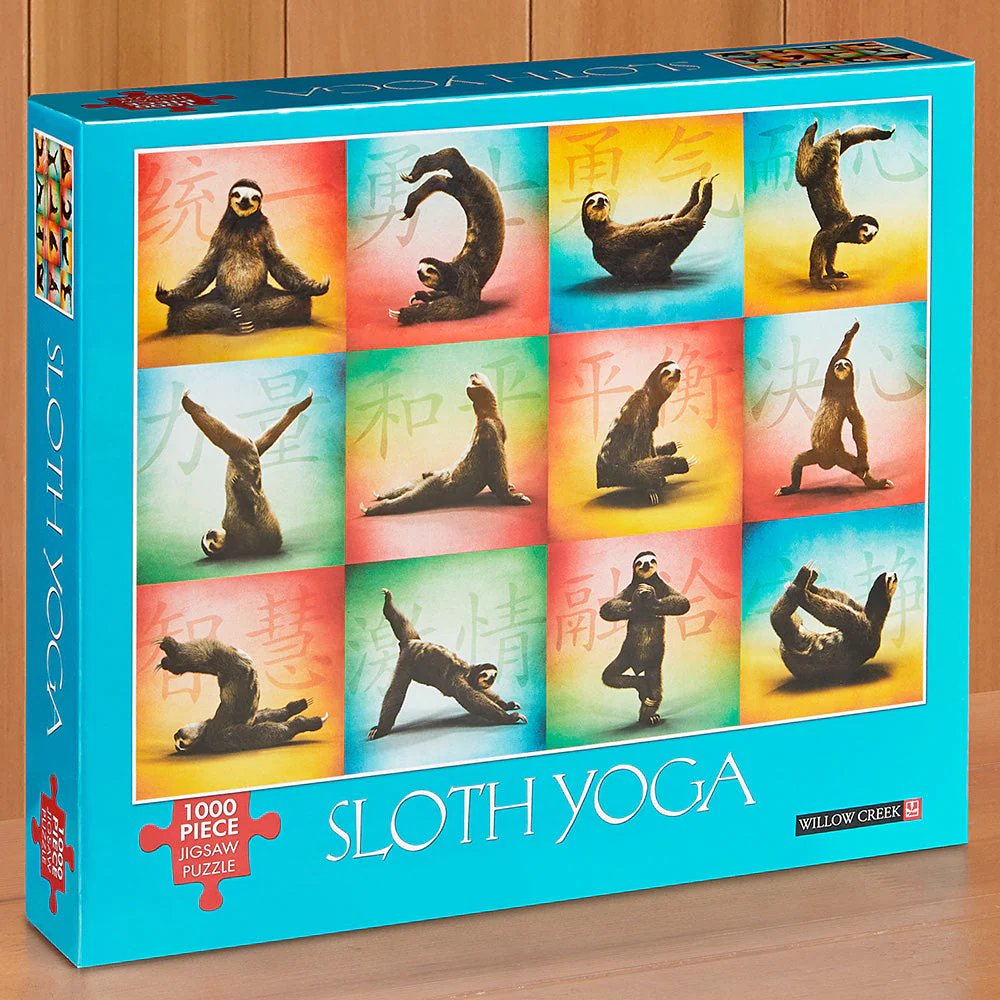 Willow Creek Press 1,000 Piece Jigsaw Puzzle, "Sloth Yoga"