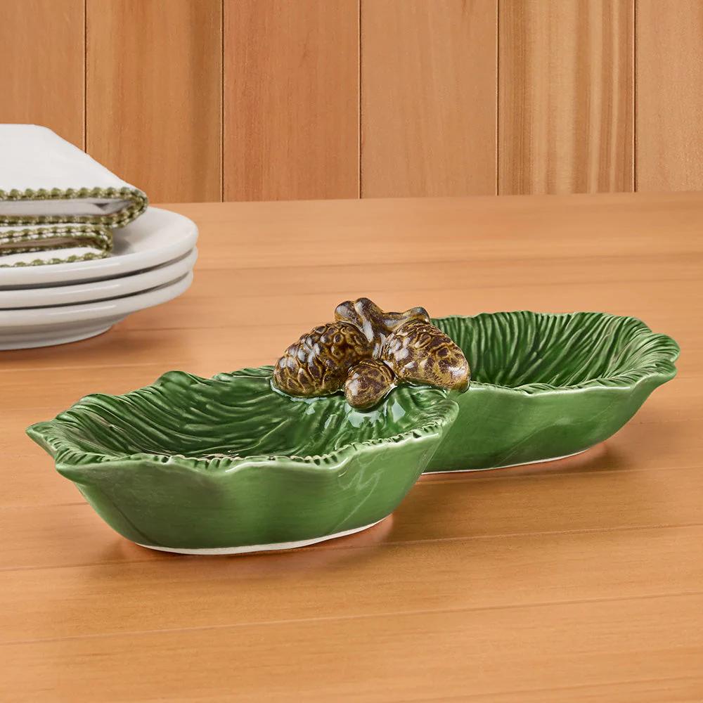 Winter Woodland Pinecone Relish Tray Divided Dish - Image 2