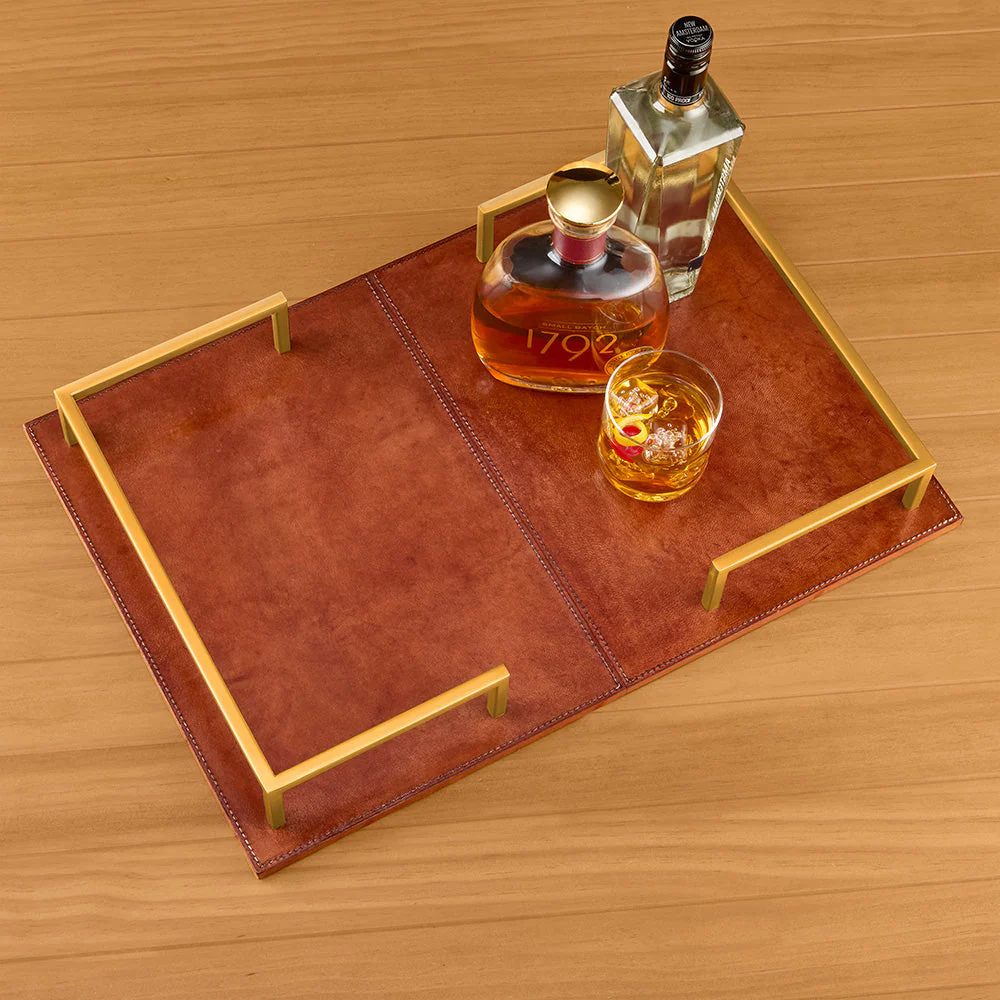 Zodax Connaught Leather Bar Tray - Image 2